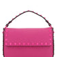 Rockstud Calfskin Pouch Crossbody Bag - Pink PP