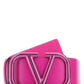 Vlogo Signature Belt in Glossy Calfskin 70mm - Pink PP