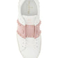 Open Sneaker In Calfskin Leather - White / Pink