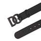 Leather Belt with Crossover DG Logo Buckle - Black
