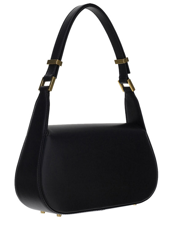 Vlogo Chain Shoulder Bag in Calfskin - Black