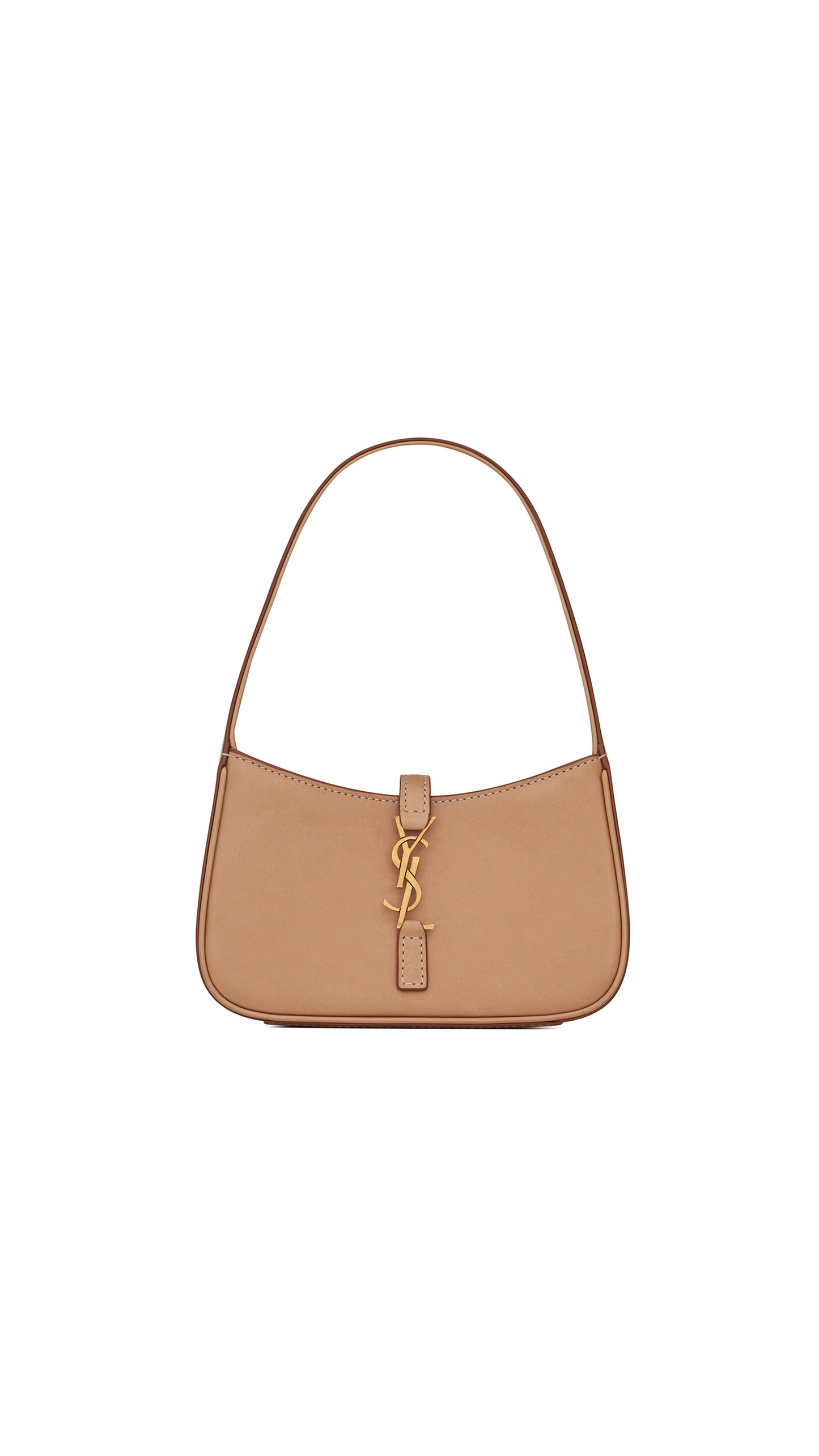 Le 5 À 7 Mini Hobo Bag in Smooth Leather - Brown Gold