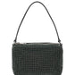 Heiress Medium Pouch Bag in Rhinestone Mesh