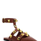 Roman Stud Ballet in Calfskin - Tan