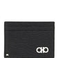 Gancini Card Holder With Pull-Out ID Window - Black