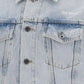 Diagonal Tab Slim Denim Jacket