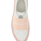 Sneakers In Leather With Givenchy Webbing - White / Powder Pink
