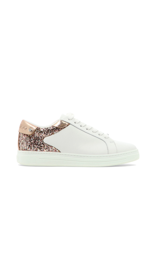 Rome Glitter Fabric & Leather Low-top Sneakers - Rose Mix