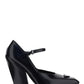 Brushed Leather Pumps - Black