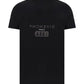 Slim T-shirt in Printed Jersey - Black
