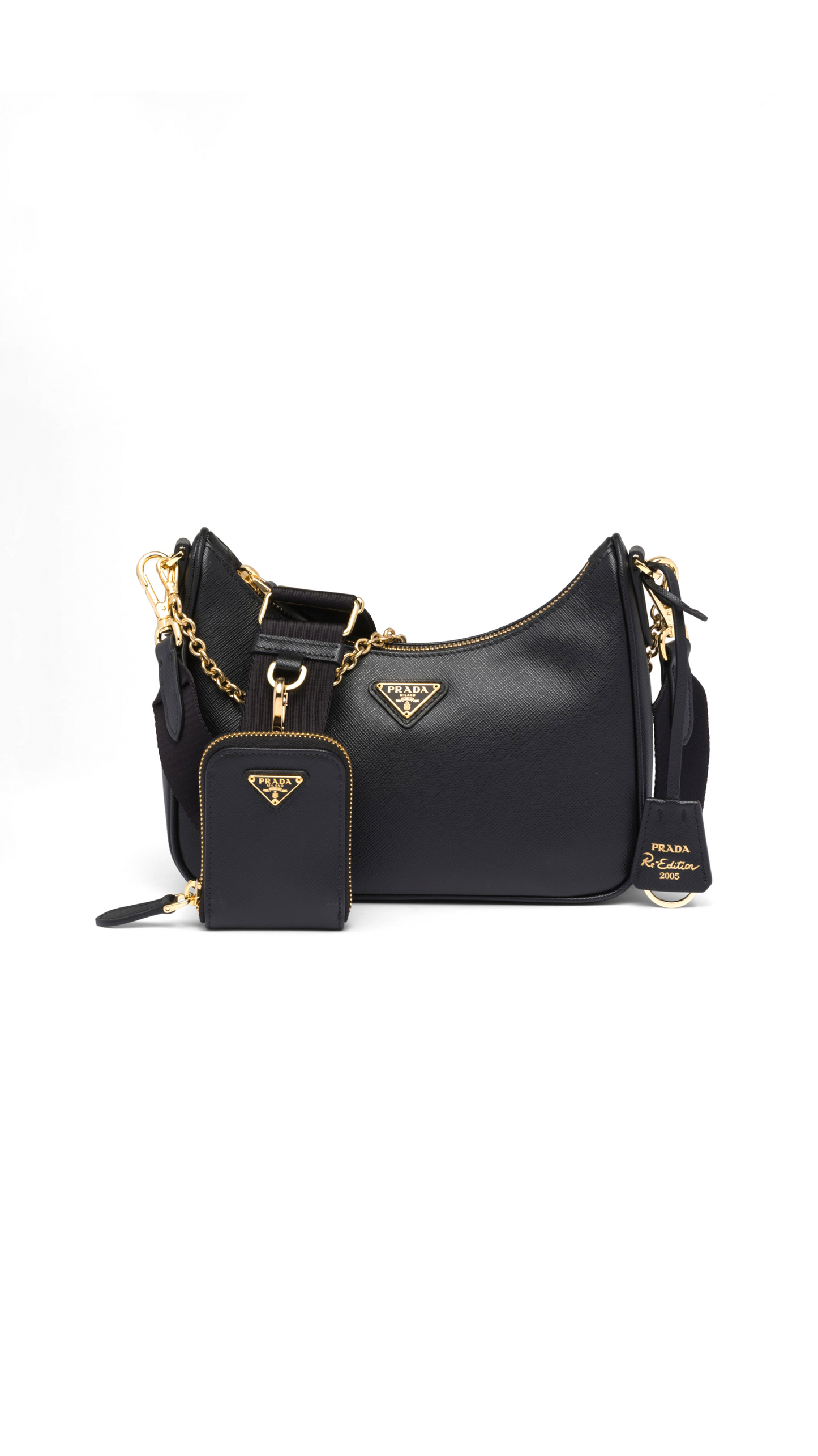 Prada Re-Edition 2005 Saffiano Leather Bag - Black