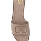 VLOGO Leather Slides - Poudre