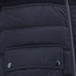 Padded Wool Cardigan - Navy
