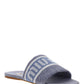 Logo-Jacquard Denim Sandals