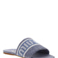 Logo-Jacquard Denim Sandals