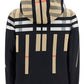 Sliced Check Nylon Hooded Jacket - Archive Beige
