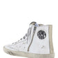 Francy Sneakers In Leather - White / Silver.