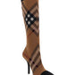 Knitted Check Sock Boots