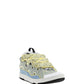 Leather Curb Sneakers - Grey / Blue