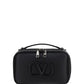 Lacquered Vlogo Signature Leather Crossbody Bag - Black