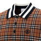 Monogram Motif Check Wool Jacquard Polo Shirt - Birch Brown