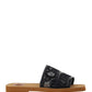 Woody Lace Mule Sandals - Black
