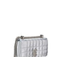 Quilted Metallic Leather Mini Lola Bag - Silver