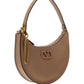 Mini Vlogo Signature Grainy Calfskin Hobo Bag - Brown