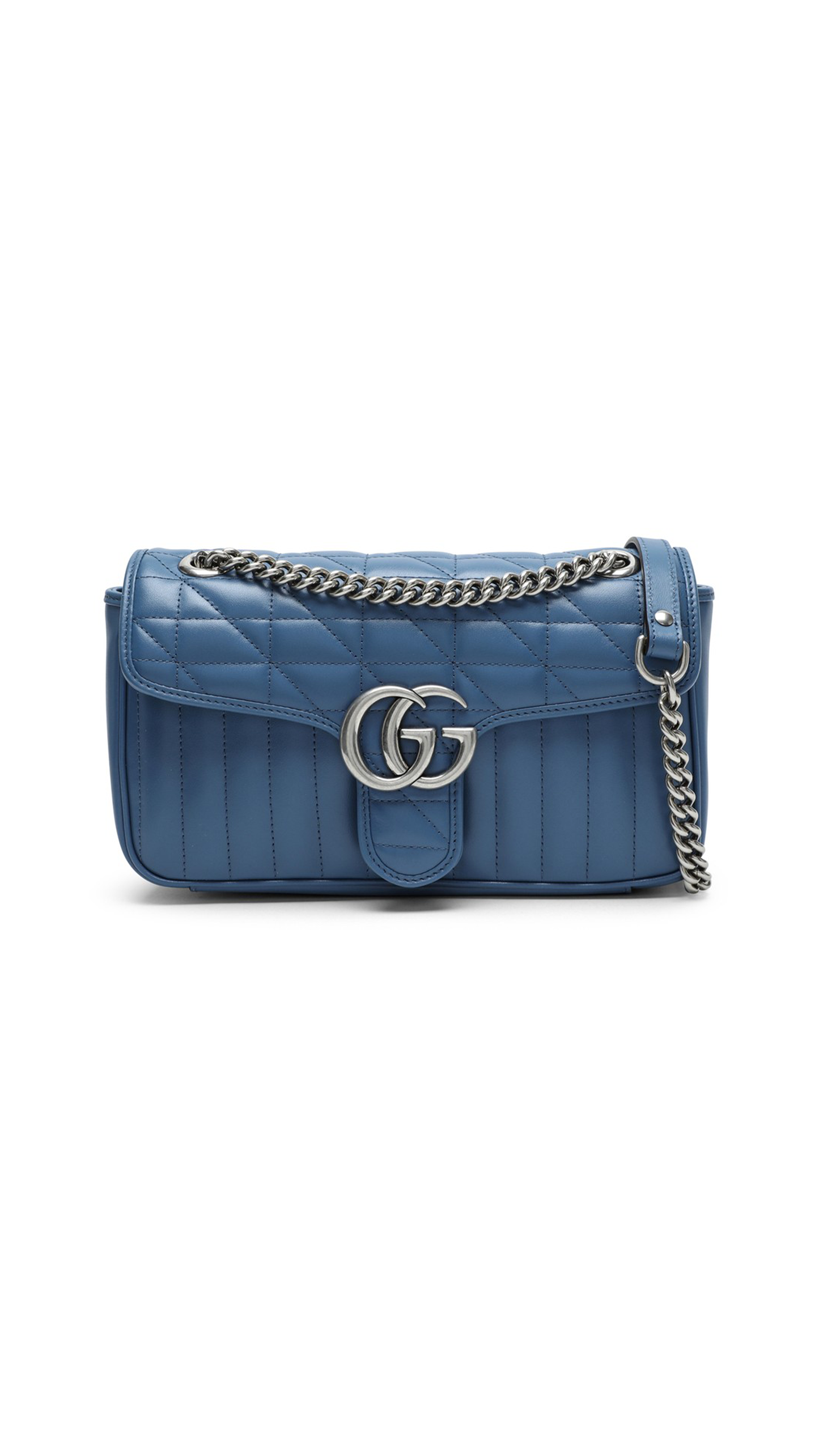 GG Marmont Small Shoulder Bag - Blue