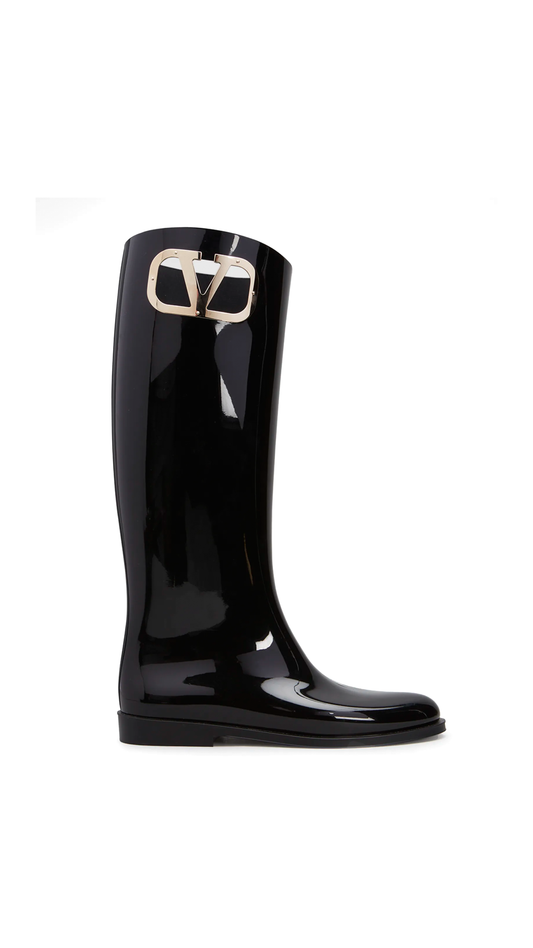 Vlogo Type Rain Boots - Black
