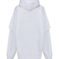 Slime Double Long Sleeve Hooded T-Shirt In Black - White