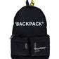 Quote Nylon Backpack - Black/White