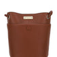 Medium Key Bucket Bag in Shiny & Grained Calfskin - Tobacco