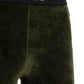 Stretch Velvet Signature Leggings - Olive Green