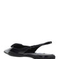 Brushed Leather Slingback Ballerinas - Black