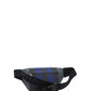 Check Cotton Sonny Bum Bag - Oceanic Blue