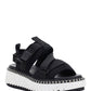 Lilli Sporty Flat Sandal In Recycled Textile - Black