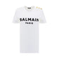 Cotton T-shirt With Black Logo Print - White