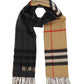 Contrast Check Cashmere Scarf - Archive Beige / Black