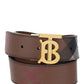 Reversible Monogram Motif Check Belt - Brown / Black