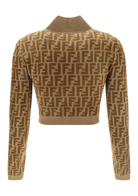 Cashmere Cropped Sweater - Camel