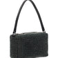 Heiress Medium Pouch Bag in Rhinestone Mesh