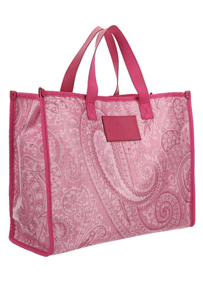 Liquid Paisley Medium Shopping Bag - Pink