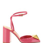 One Stud Pump in Patent Leather 90mm - Pink