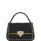 Small Rockstud Grainy Calfskin Handbag - Black