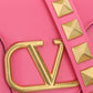 Stud Sign Nappa Shoulder Bag - Pink