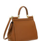 Small Sicily Bag In Dauphine Calfskin - Brown