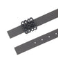 Reversible Inflated Anagram Belt in Soft Calfskin - Anthracite/Onyx Blue