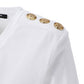 Eco-Designed Cotton T-shirt Logo Print - White / Gold