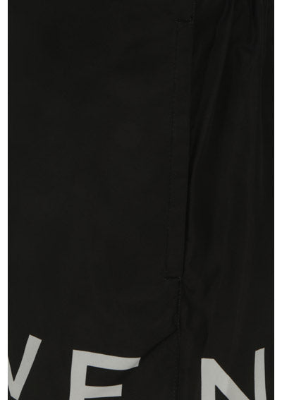 Straight-Leg Short-Length Logo-Print Swim Shorts - Black